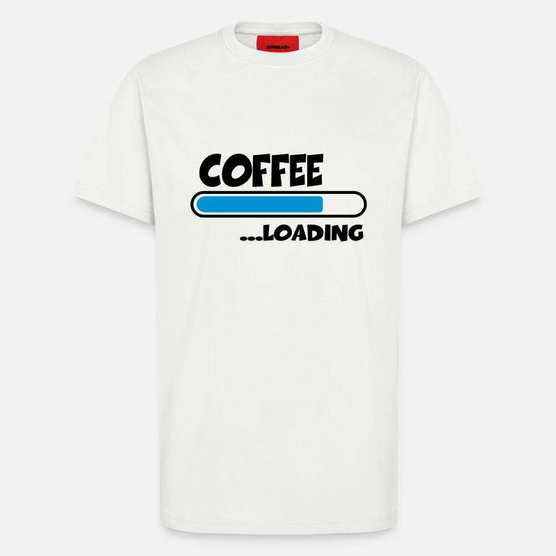 Coffee loading - T-shirt bio décontracté fabriqué en UE - OFF WHITE