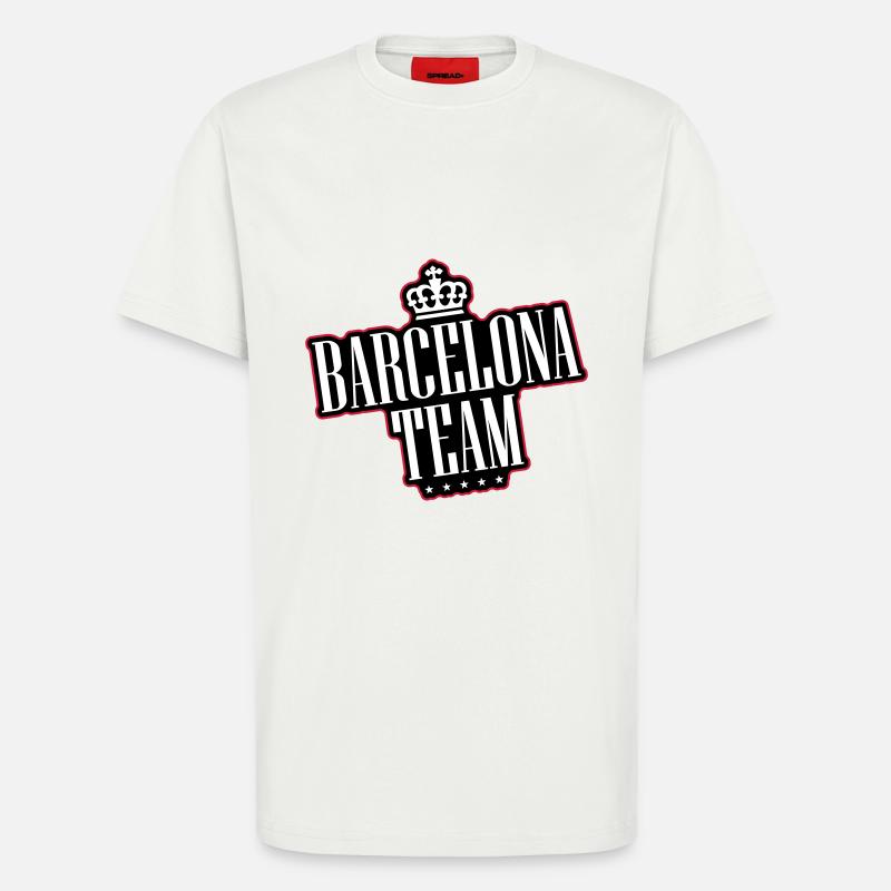 L’équipe de Barcelone - T-shirt bio décontracté fabriqué en UE - OFF WHITE