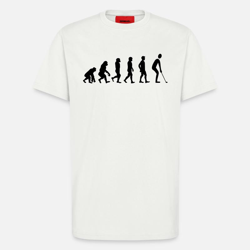 Golf de l’évolution - T-shirt bio décontracté fabriqué en UE - OFF WHITE
