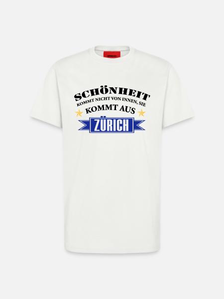 Beauté de Zurich - T-shirt bio décontracté fabriqué en UE - OFF WHITE