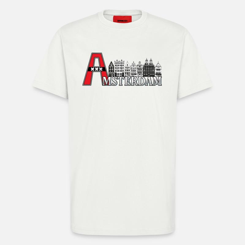 Amsterdam mit einem großen A - T-Shirt - made by SPREAD - OFF WHITE