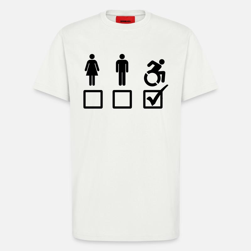 Rollstuhlfahrer ist geeignet # - T-Shirt - made by SPREAD - OFF WHITE