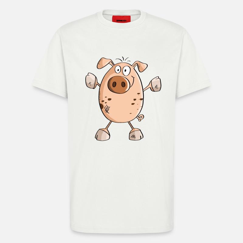 Saustarkes Schwein - Schweine - Eber - Bache - T-Shirt - made by SPREAD - OFF WHITE