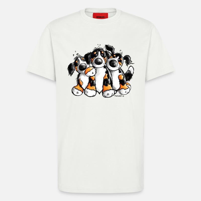 Drollige Berner Sennenhunde - T-Shirt - made by SPREAD - OFF WHITE