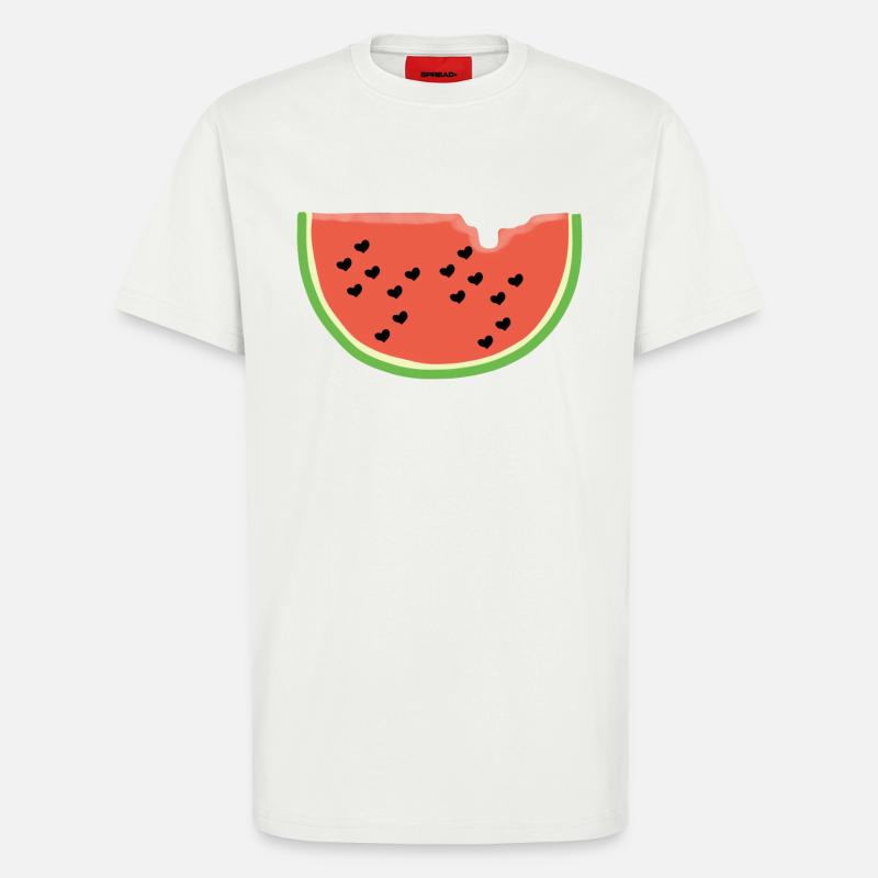 Melone mit Herz - Geschenk - Wassermelone - Comic - T-Shirt - made by SPREAD - OFF WHITE
