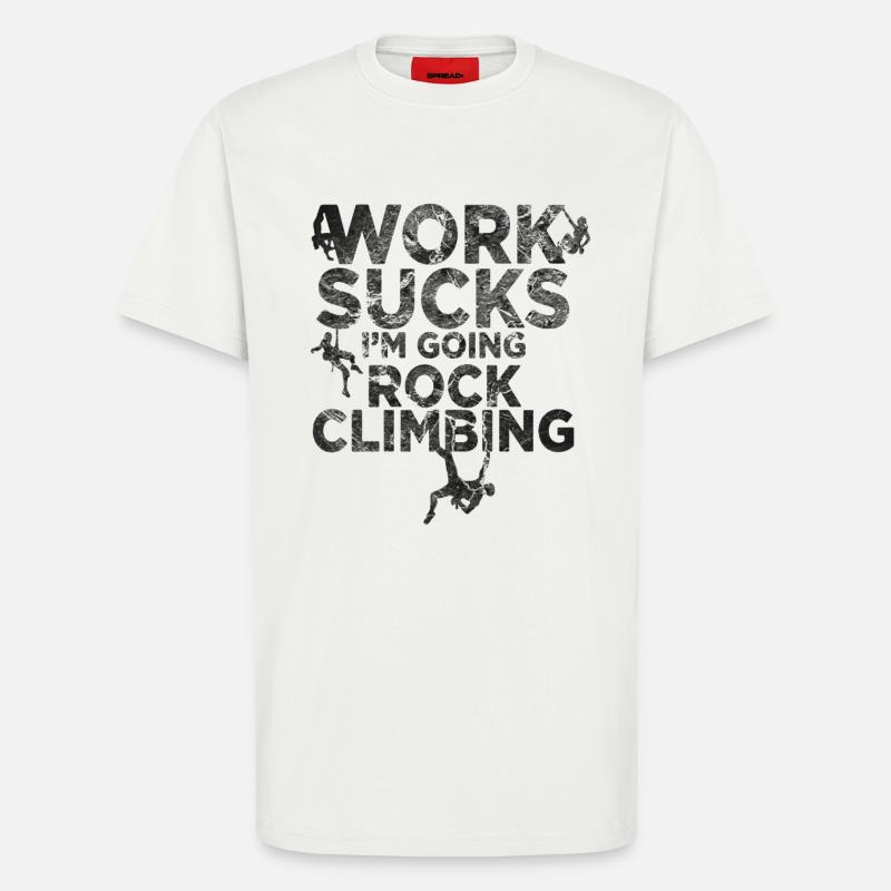klettern boulder Kletterer klettergurt Geschenk - T-Shirt - made by SPREAD - OFF WHITE