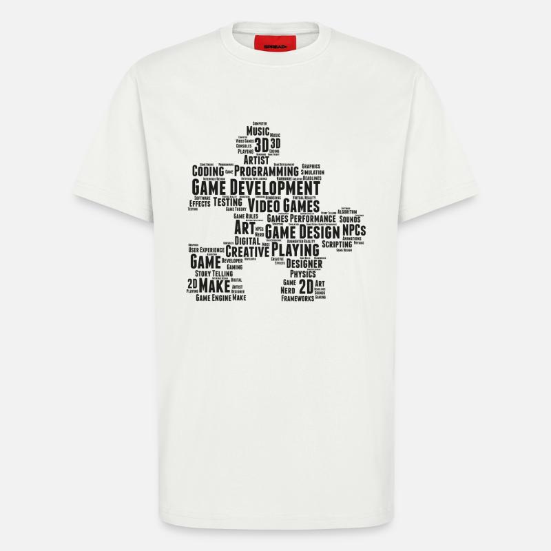 Game Dev - T-shirt bio décontracté fabriqué en UE - OFF WHITE
