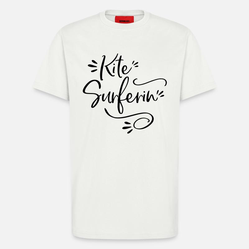 Kitesurferin Kite surfen Geschenk - T-Shirt - made by SPREAD - OFF WHITE
