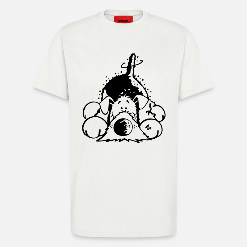 Verträumter Airedale Terrier - T-Shirt - made by SPREAD - OFF WHITE