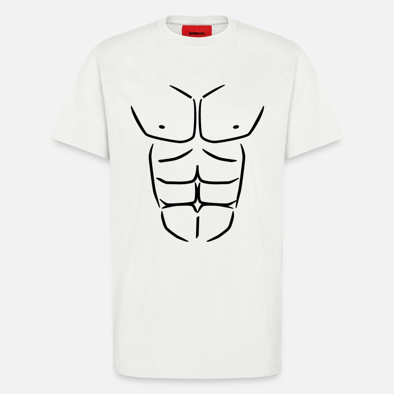 Sixpack Six pack Abs - T-Shirt - made by SPREAD - OFF WHITE