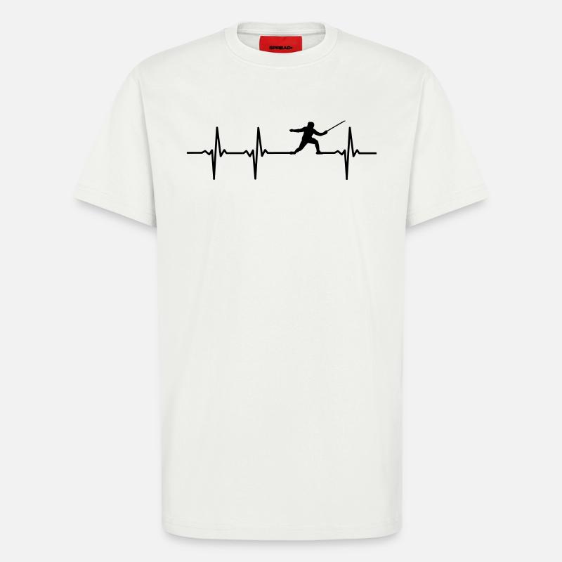 Fechter Herzschlag - T-Shirt - made by SPREAD - OFF WHITE