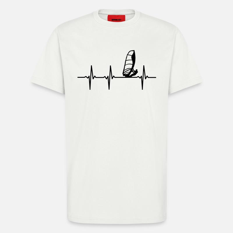Windsurfer EKG - T-Shirt - made by SPREAD - OFF WHITE