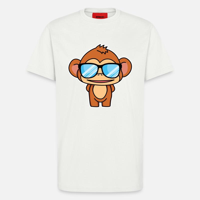 Cleveres Äffchen - T-Shirt - made by SPREAD - OFF WHITE