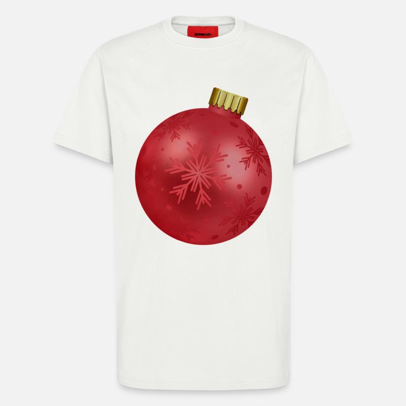 Weihnachtskugel schwanger Babybauch Geschenk - T-Shirt - made by SPREAD - OFF WHITE
