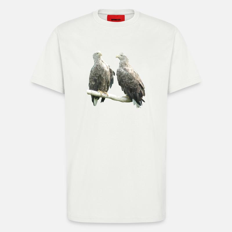 Pygargue à queue blanche - T-shirt bio décontracté fabriqué en UE - OFF WHITE