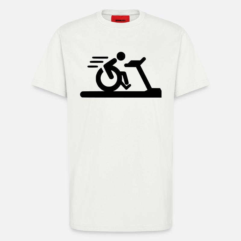 Fitness im Rollstuhl # - T-Shirt - made by SPREAD - OFF WHITE