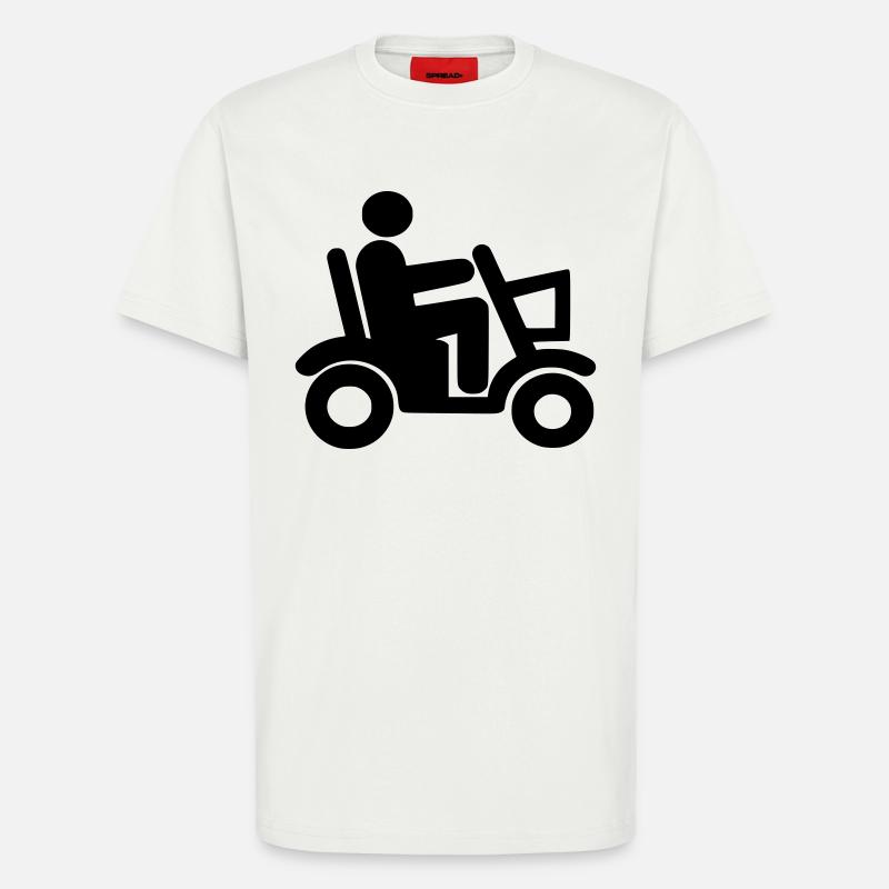 Elektromobil, Rollstuhl, Rolle, Behinderte # - T-Shirt - made by SPREAD - OFF WHITE