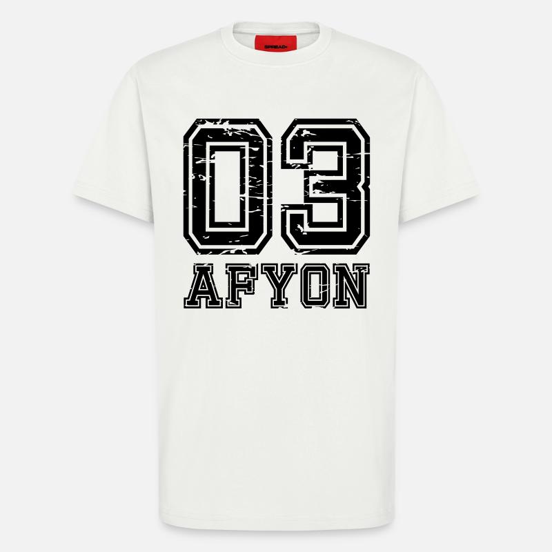 Afyon 03 used look - T-Shirt - made by SPREAD - OFF WHITE