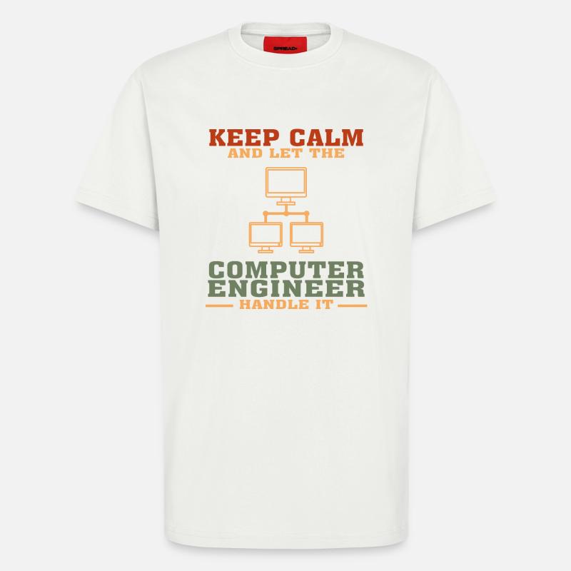Bestseller Computer Engineer T-Shirt, Keep Calm - T-Shirt - made by SPREAD - OFF WHITE
