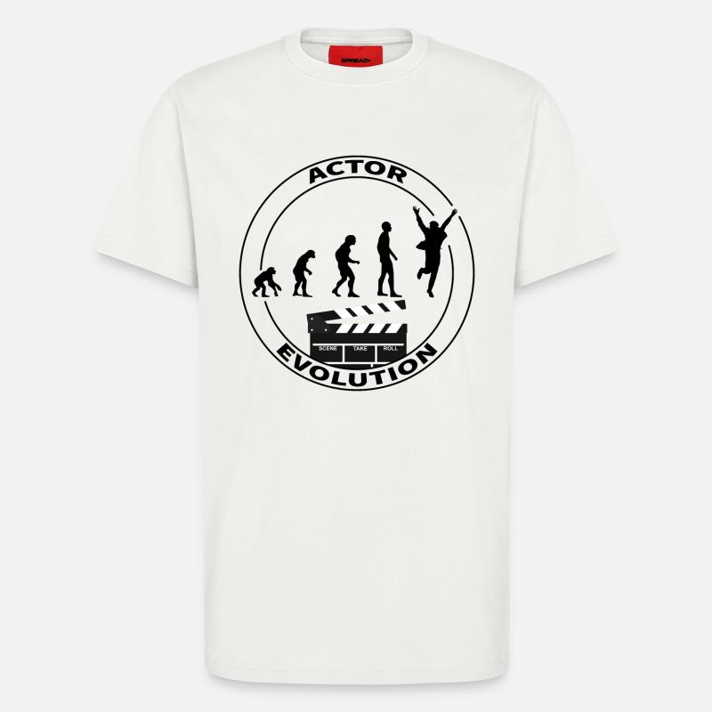 Cadeau d'interprète acteur d'évolution - T-shirt bio décontracté fabriqué en UE - OFF WHITE
