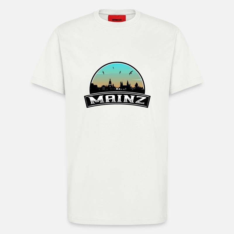 Mainz Germany Skyline German Souvenir - T-Shirt - made by SPREAD - OFF WHITE