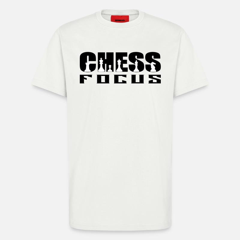 Chess Focus - T-shirt bio décontracté fabriqué en UE - OFF WHITE