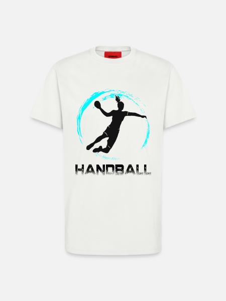 Handball - T-shirt bio décontracté fabriqué en UE - OFF WHITE
