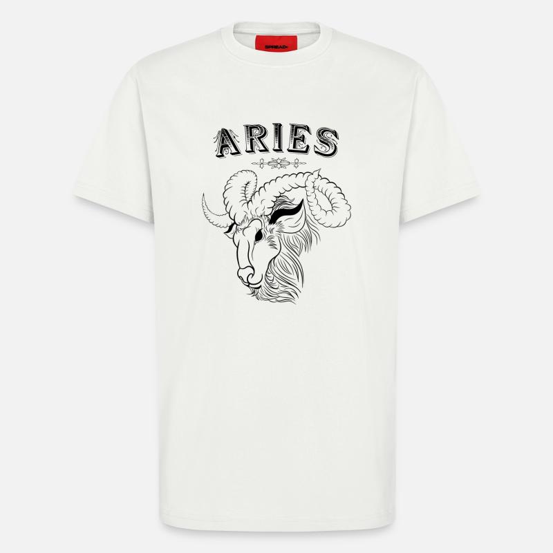 Aries Sternzeichen Widder - T-Shirt - made by SPREAD - OFF WHITE