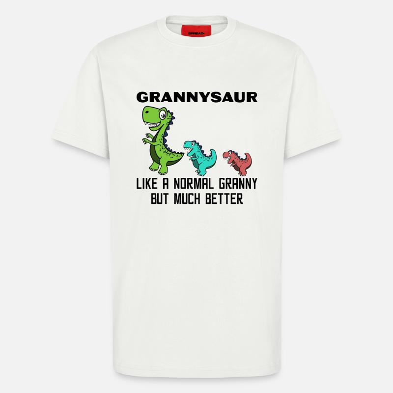 Lustig Großmutter Oma Dinosaurier Statement - T-Shirt - made by SPREAD - OFF WHITE