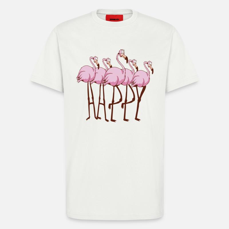 Flamingos - T-Shirt - made by SPREAD - OFF WHITE