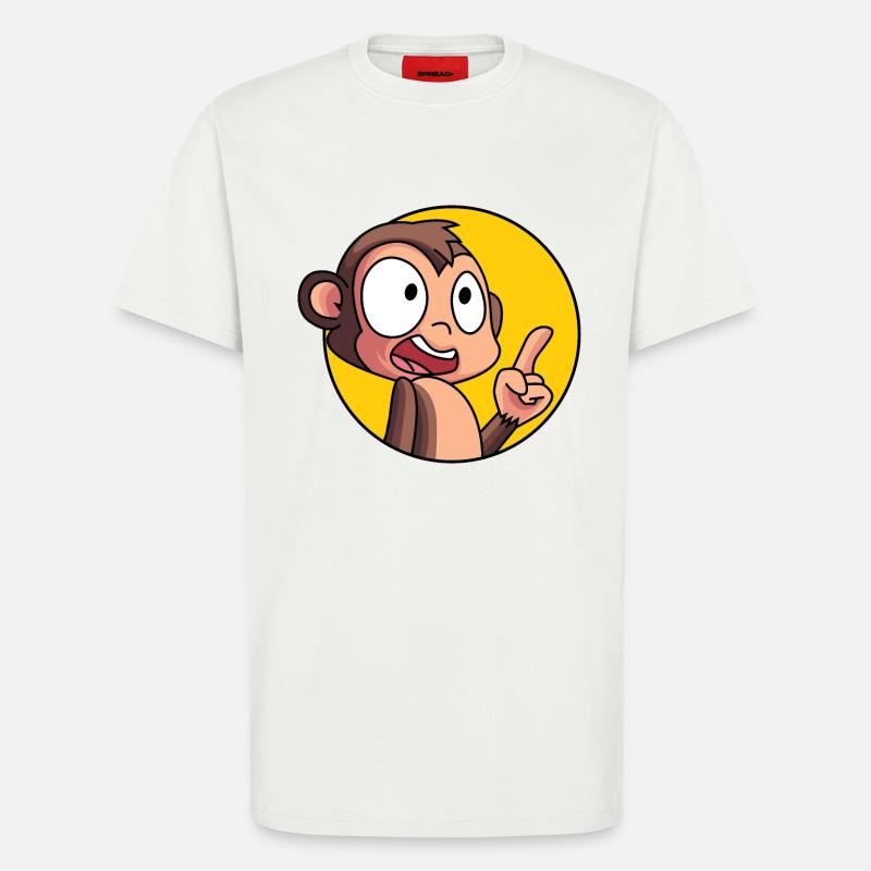 Schlaues Äffchen - T-Shirt - made by SPREAD - OFF WHITE