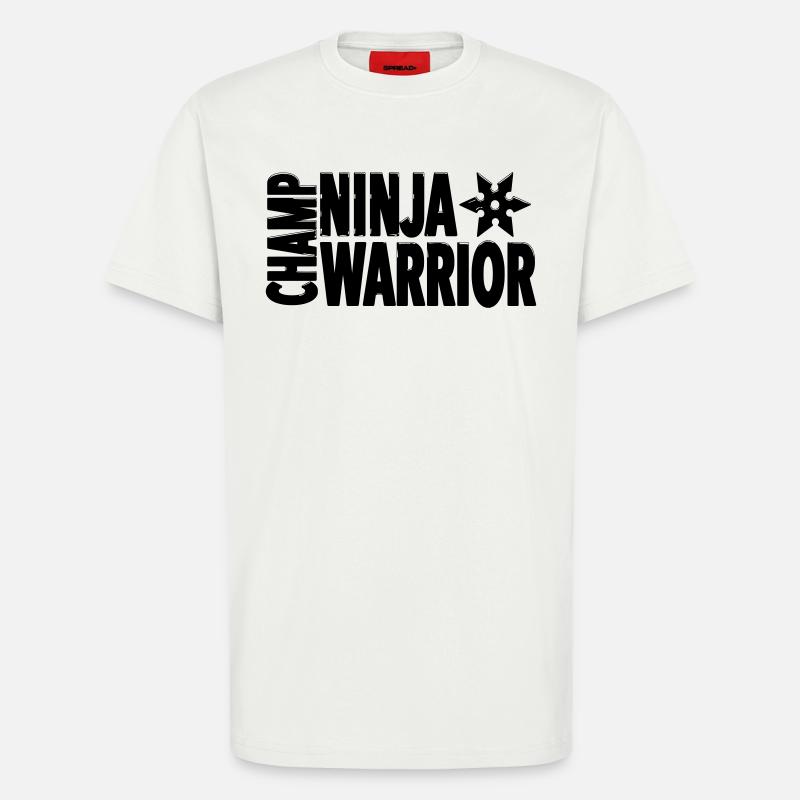 Chase Ninja Warrior – Strong Action Statement - T-Shirt - made by SPREAD - OFF WHITE