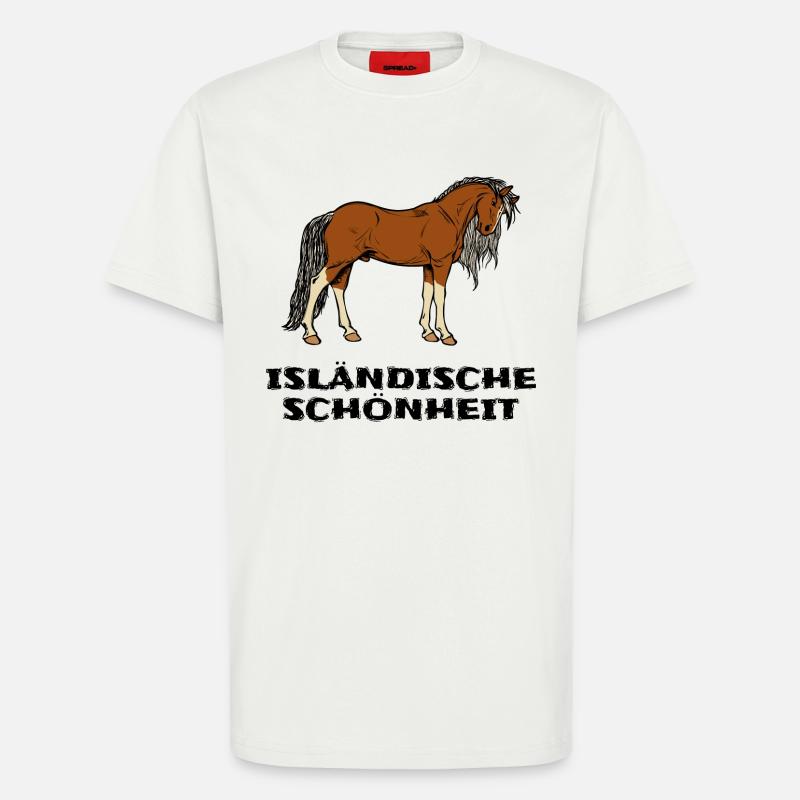 Isländer Pferde Statement Islandpferde Pferdenarr - T-Shirt - made by SPREAD - OFF WHITE
