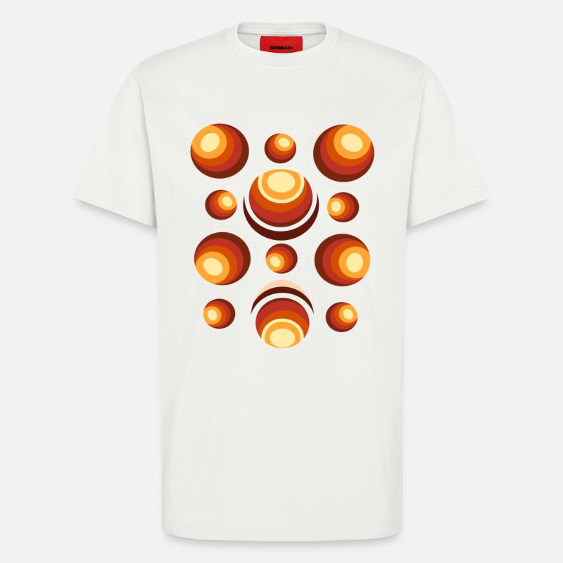 Retro Circle Pattern 70s Crescent - T-Shirt - made by SPREAD - OFF WHITE