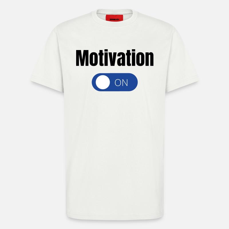 Einstellung Blauer EinAus Toggle  - T-Shirt - made by SPREAD - OFF WHITE