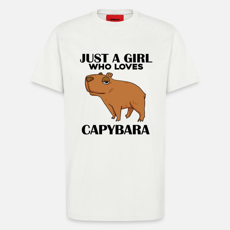 Capybara Mädchen Spruch - T-Shirt - made by SPREAD - OFF WHITE