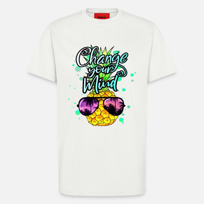 Ananas verändere dein Denken - T-Shirt - made by SPREAD - OFF WHITE