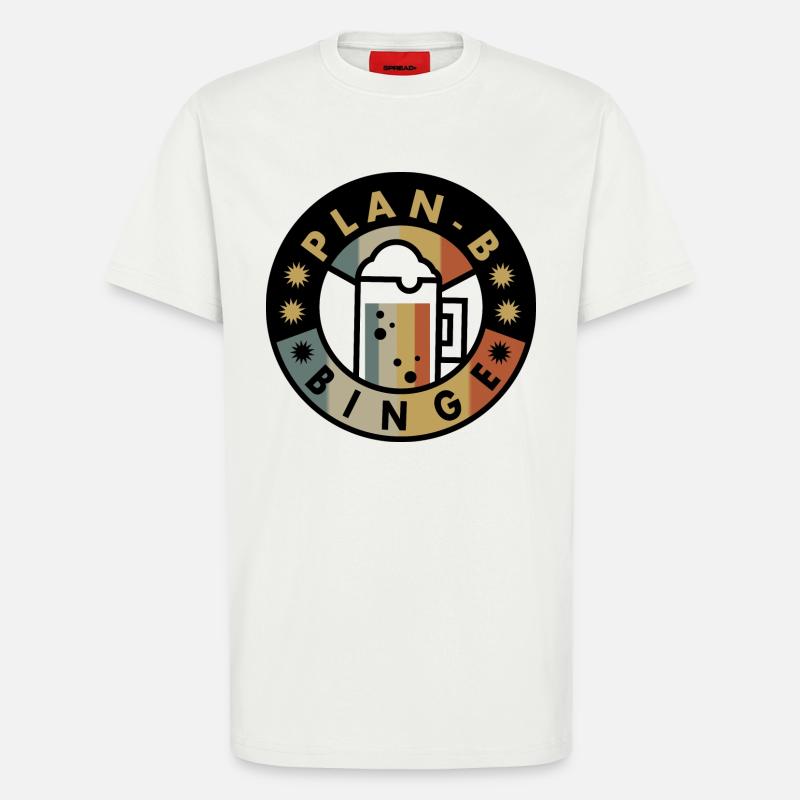 Plan B Boozing - T-Shirt - made by SPREAD - OFF WHITE