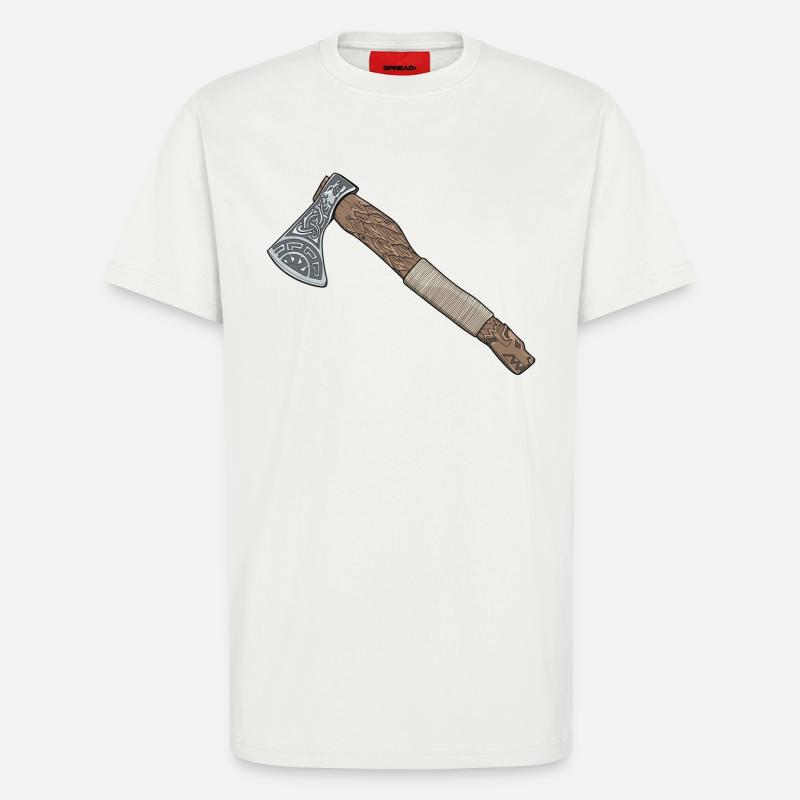 Handmade Fenrir Axt - T-Shirt - made by SPREAD - OFF WHITE