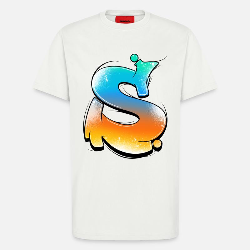 S-Gradient Neon Splashes - T-Shirt - made by SPREAD - OFF WHITE