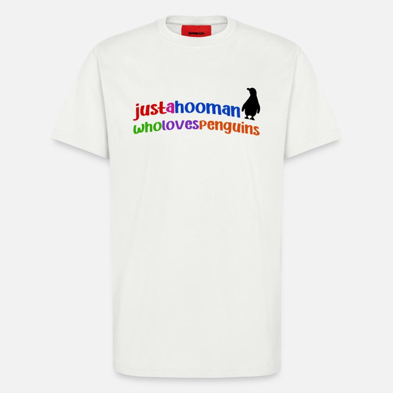 Pinguin Cool Statement Tier Südpol Vogel - T-Shirt - made by SPREAD - OFF WHITE