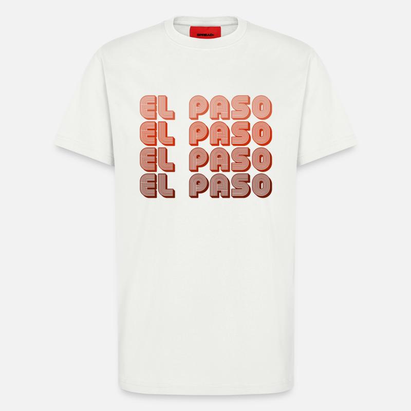 El Paso Gradient Retro Pattern - T-Shirt - made by SPREAD - OFF WHITE