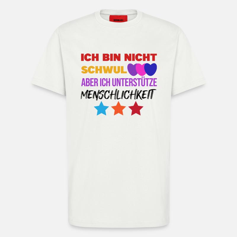 Lesbisch Lgbt Gleichberechtigung Statement Herz - T-Shirt - made by SPREAD - OFF WHITE