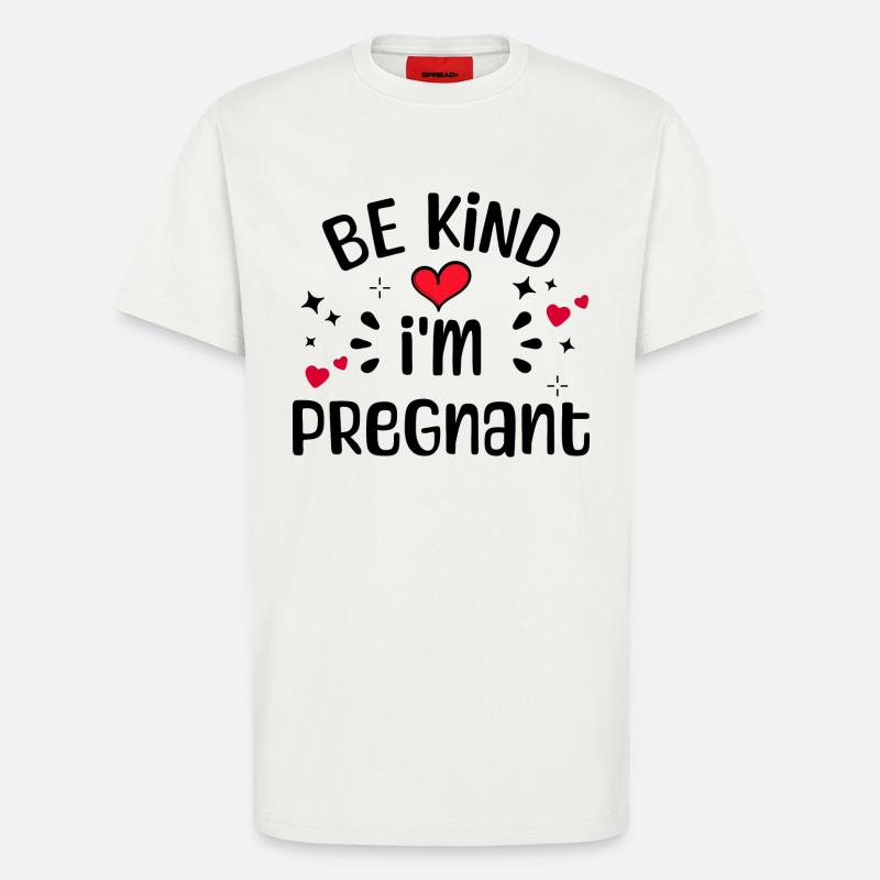 Herz Schwangerschaft Schwanger Statement Mutter - T-Shirt - made by SPREAD - OFF WHITE