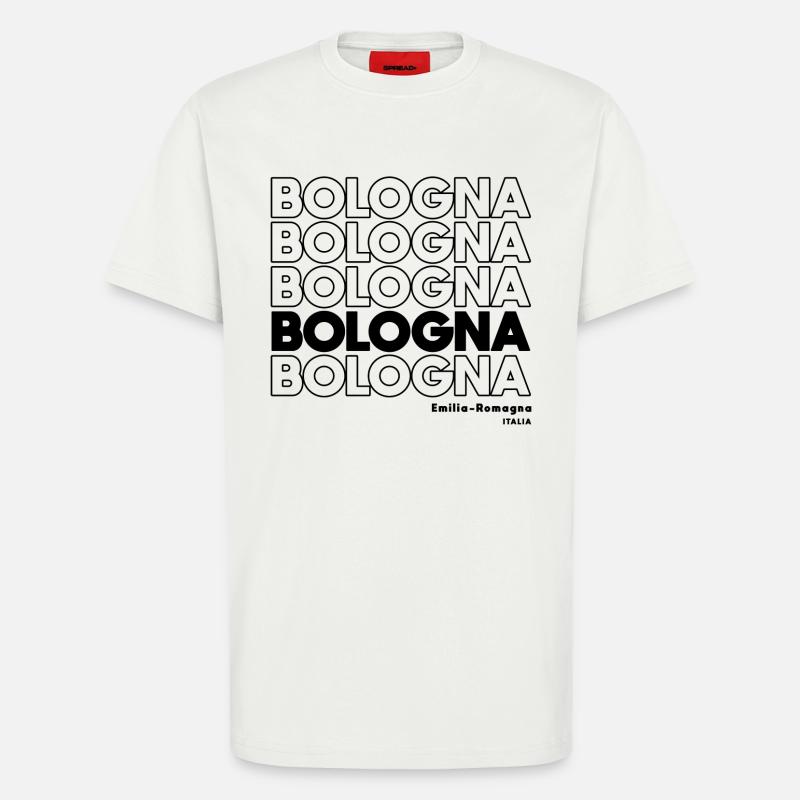 Bologna Lettering Design Emilia-Romagna - T-Shirt - made by SPREAD - OFF WHITE