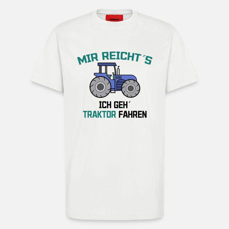 Traktor Statement Bauer Ackerbau Kraftfahrzeug - T-Shirt - made by SPREAD - OFF WHITE