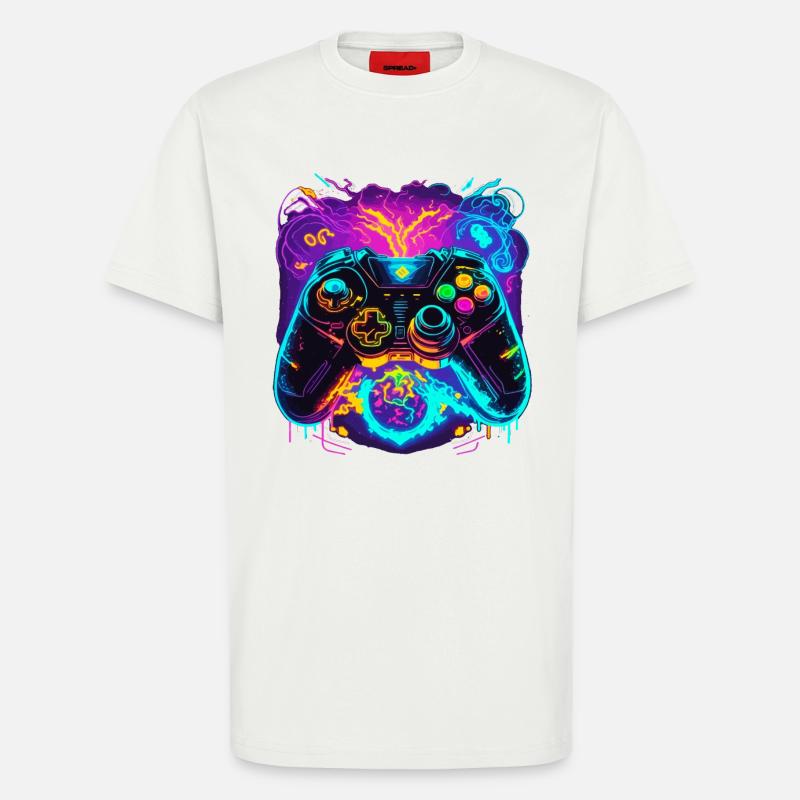Power Graffiti Gaming Controller - T-Shirt - made by SPREAD - OFF WHITE