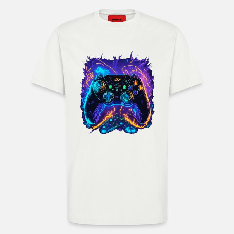 Powerful Gaming Controller Art - T-Shirt - made by SPREAD - OFF WHITE