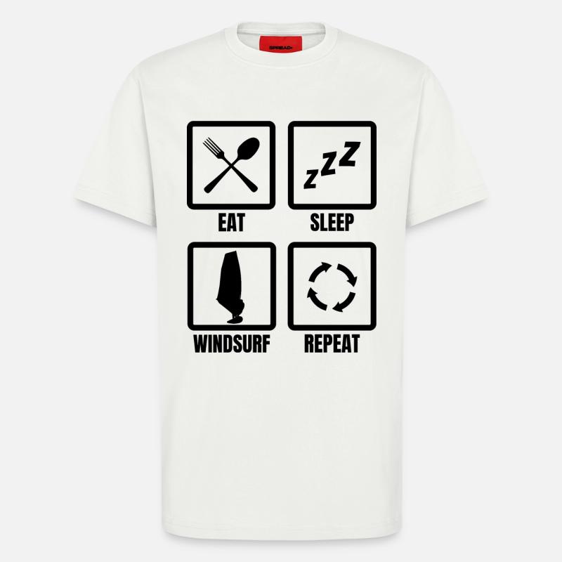 Windsurfer Routine - T-Shirt - made by SPREAD - OFF WHITE