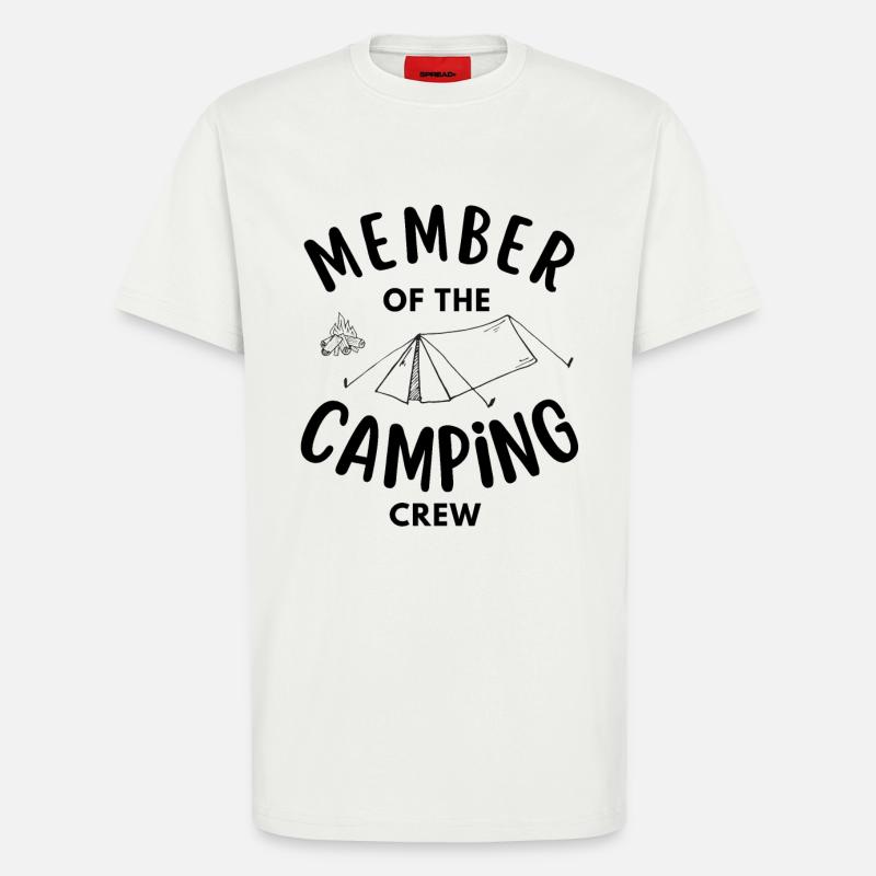 Mitglied der Camping Crew lustig - T-Shirt - made by SPREAD - OFF WHITE